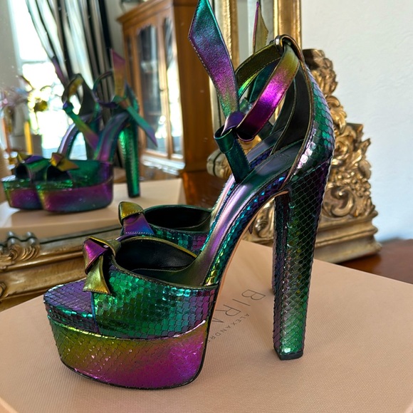 Alexandre Birman Clarita 160 Rainbow Snake Platform Sandal 38 - Picture 3 of 5